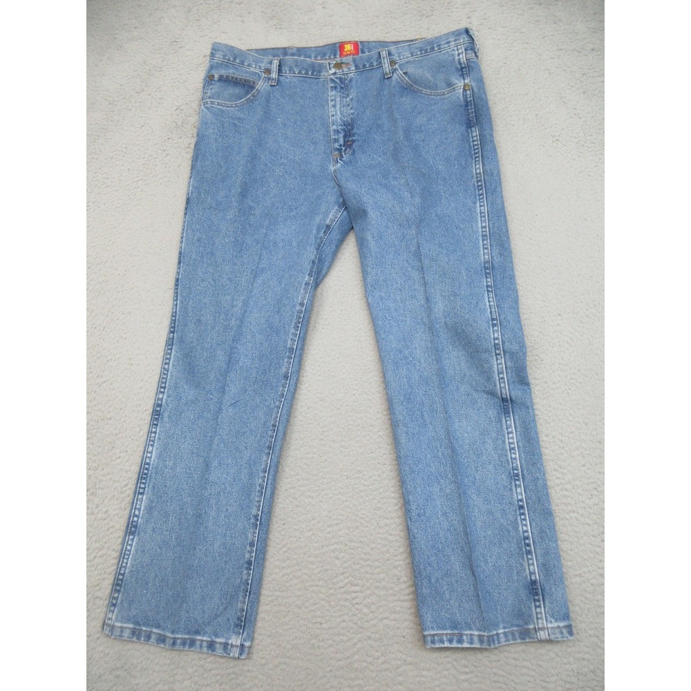 Wrangler 36MWZ Cowboy Cut Jeans Mens 40x30‎ Blue Cotton Slim Straight Western